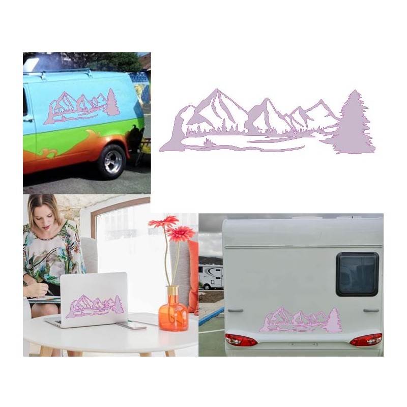Montañas versión 3, pegatina de vinilo