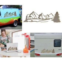 Montañas versión 3, pegatina de vinilo