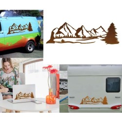 Montañas versión 3, pegatina de vinilo