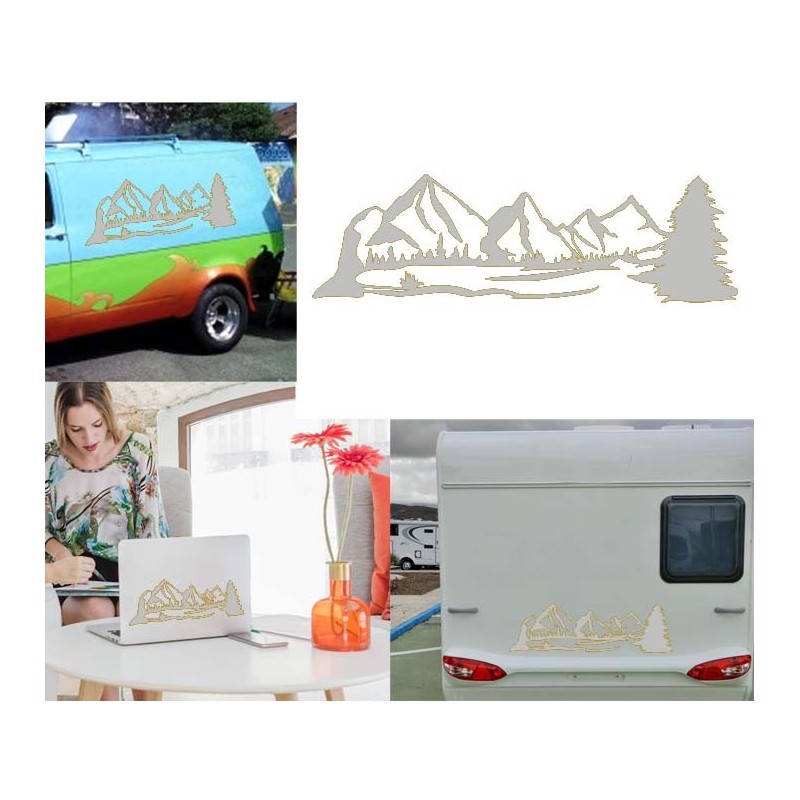 Montañas versión 3, pegatina de vinilo