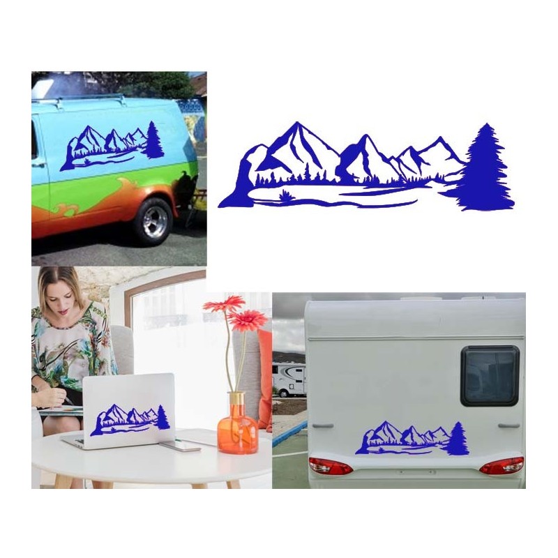 Montañas versión 3, pegatina de vinilo