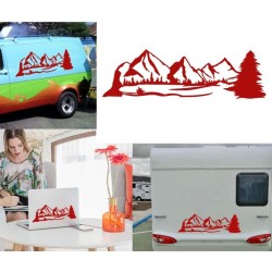 Montañas versión 3, pegatina de vinilo