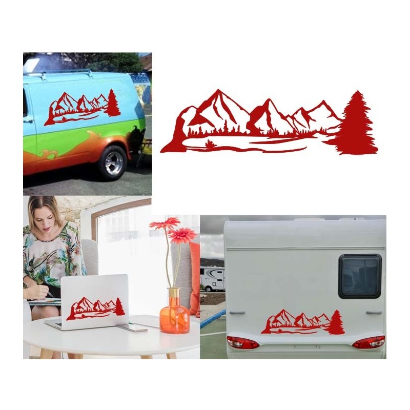 Montañas versión 3, pegatina de vinilo