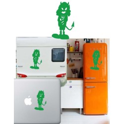 Angus Young caricatura, pegatina de vinilo