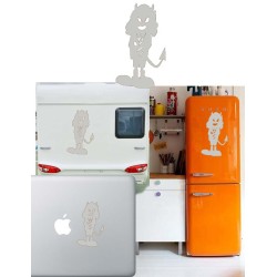 Angus Young caricatura, pegatina de vinilo