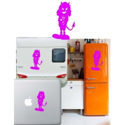 Angus Young caricatura, pegatina de vinilo