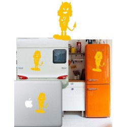 Angus Young caricatura, pegatina de vinilo