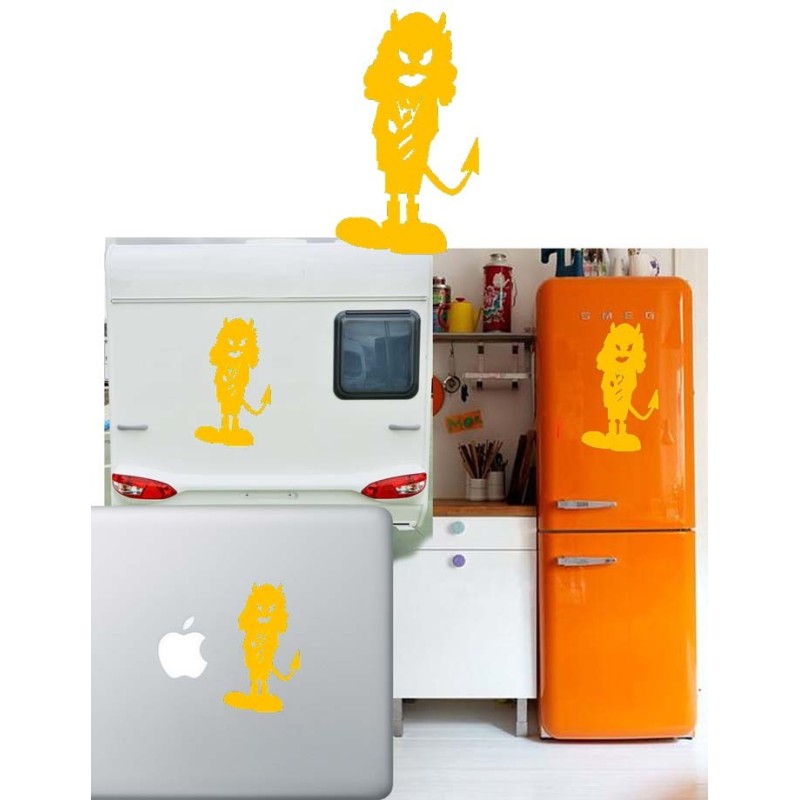 Angus Young caricatura, pegatina de vinilo