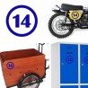 numero 14 versión v1, pegatina de vinilo