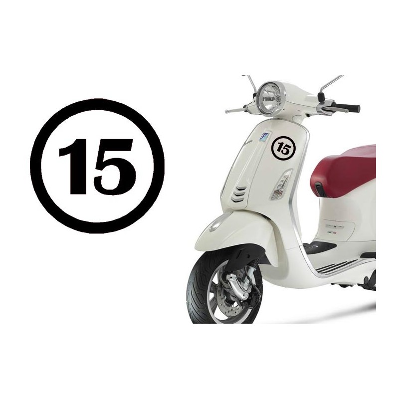 numero 15 versión v1, pegatina de vinilo