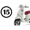 numero 15 versión v1, pegatina de vinilo