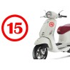 numero 15 versión v1, pegatina de vinilo