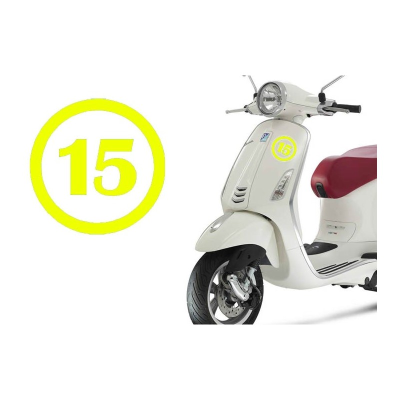 numero 15 versión v1, pegatina de vinilo