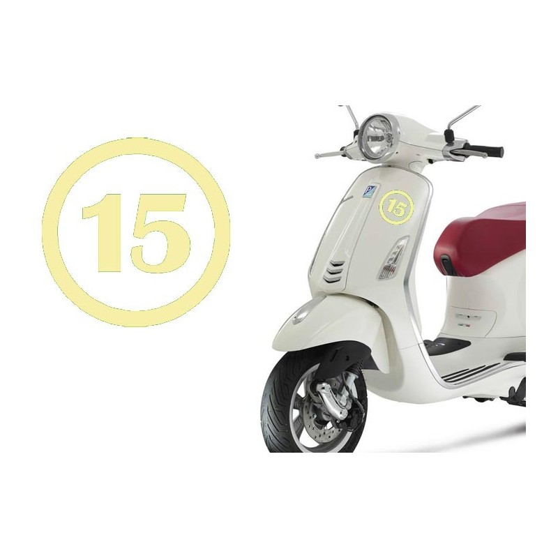 numero 15 versión v1, pegatina de vinilo