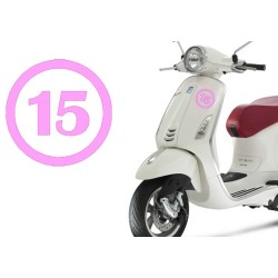 numero 15 versión v1, pegatina de vinilo