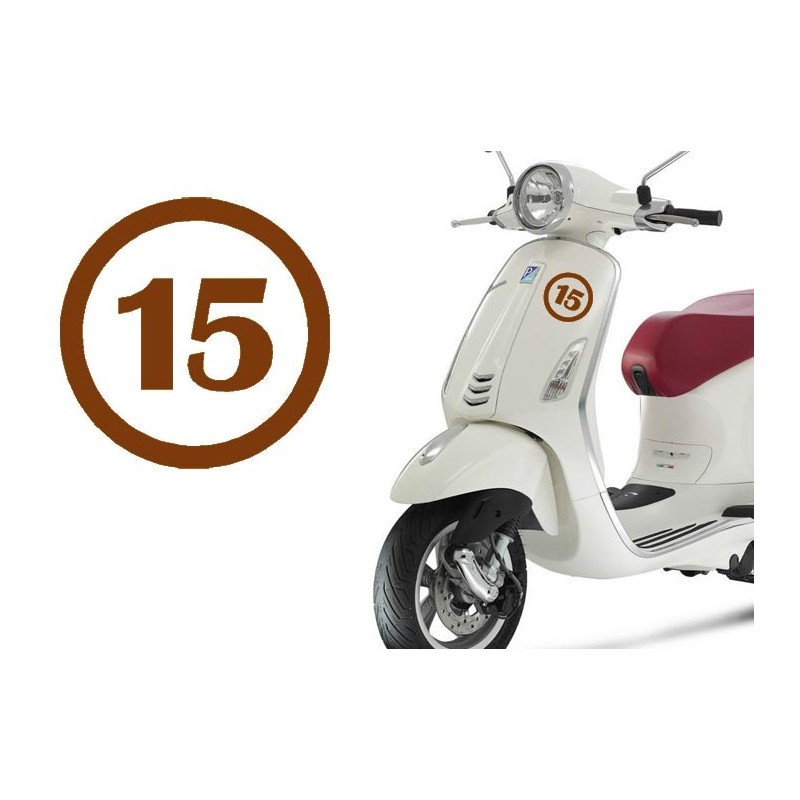 numero 15 versión v1, pegatina de vinilo