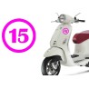numero 15 versión v1, pegatina de vinilo