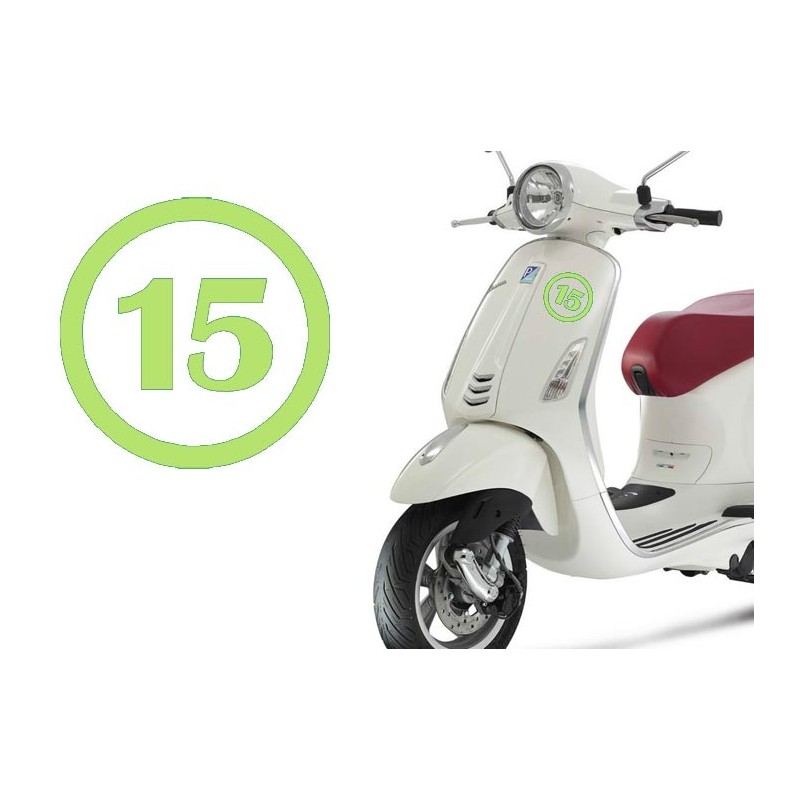 numero 15 versión v1, pegatina de vinilo