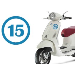 numero 15 versión v1, pegatina de vinilo