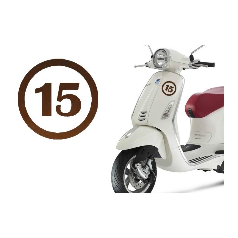 numero 15 versión v1, pegatina de vinilo