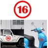 numero 16 versión v1, pegatina de vinilo