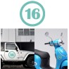 numero 16 versión v1, pegatina de vinilo