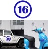 numero 16 versión v1, pegatina de vinilo