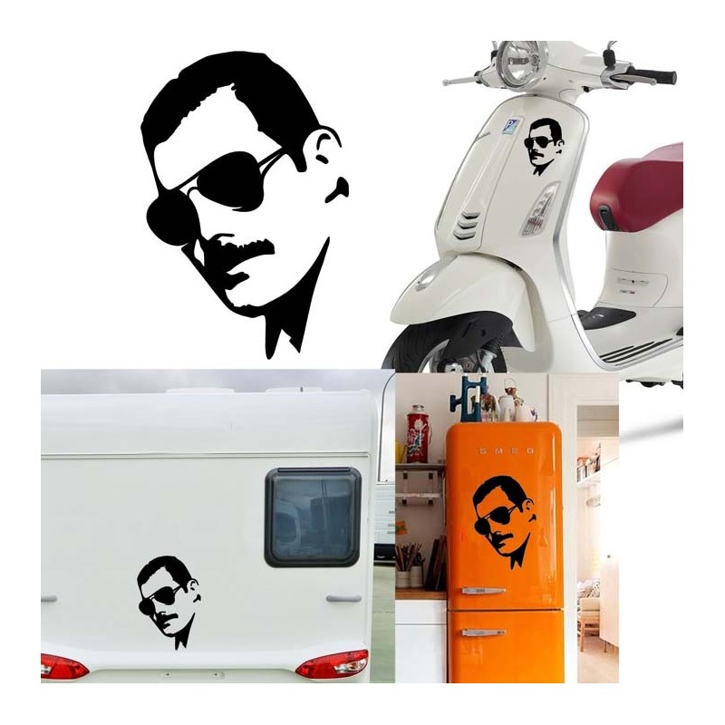 Freddie Mercury versión v5, pegatina de vinilo