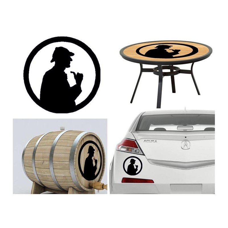 Sherlock Holmes, pegatina de vinilo