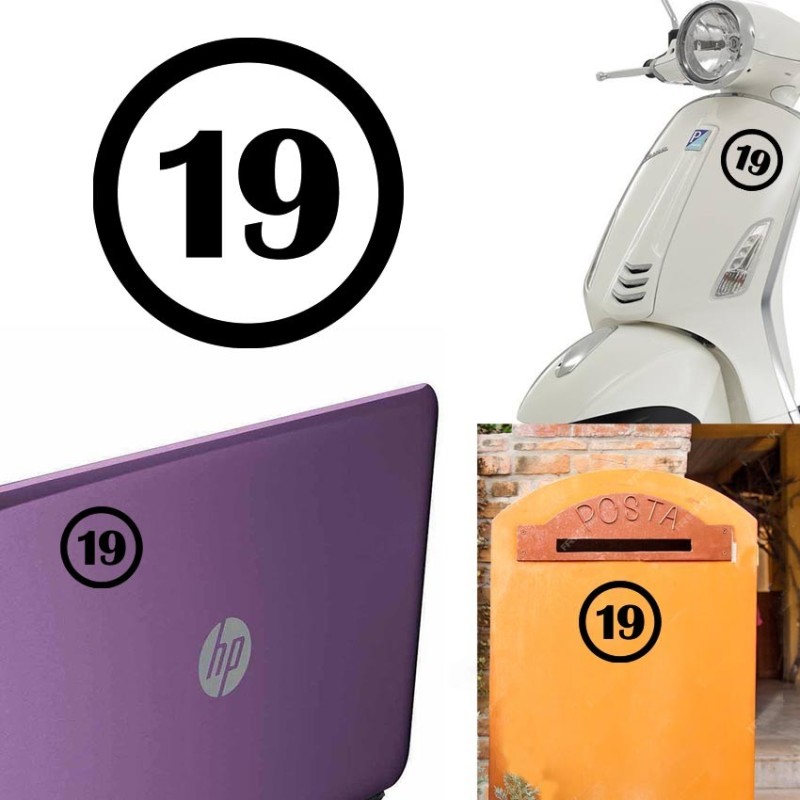 numero plantilla, pegatina de vinilo