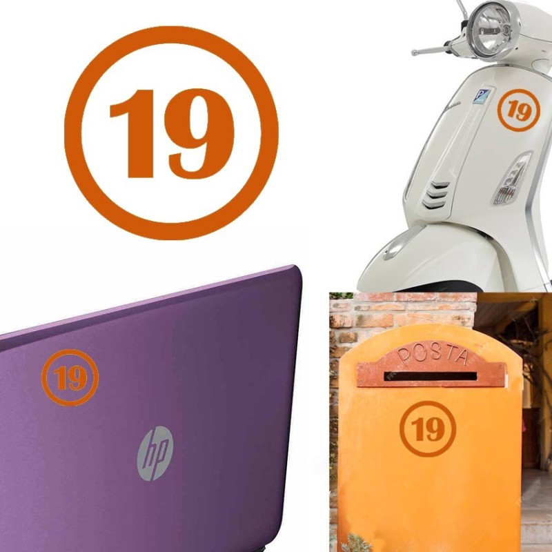 numero plantilla, pegatina de vinilo