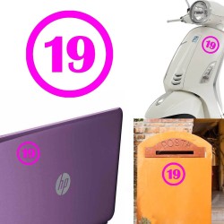 numero plantilla, pegatina de vinilo