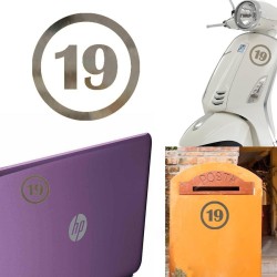 numero plantilla, pegatina de vinilo