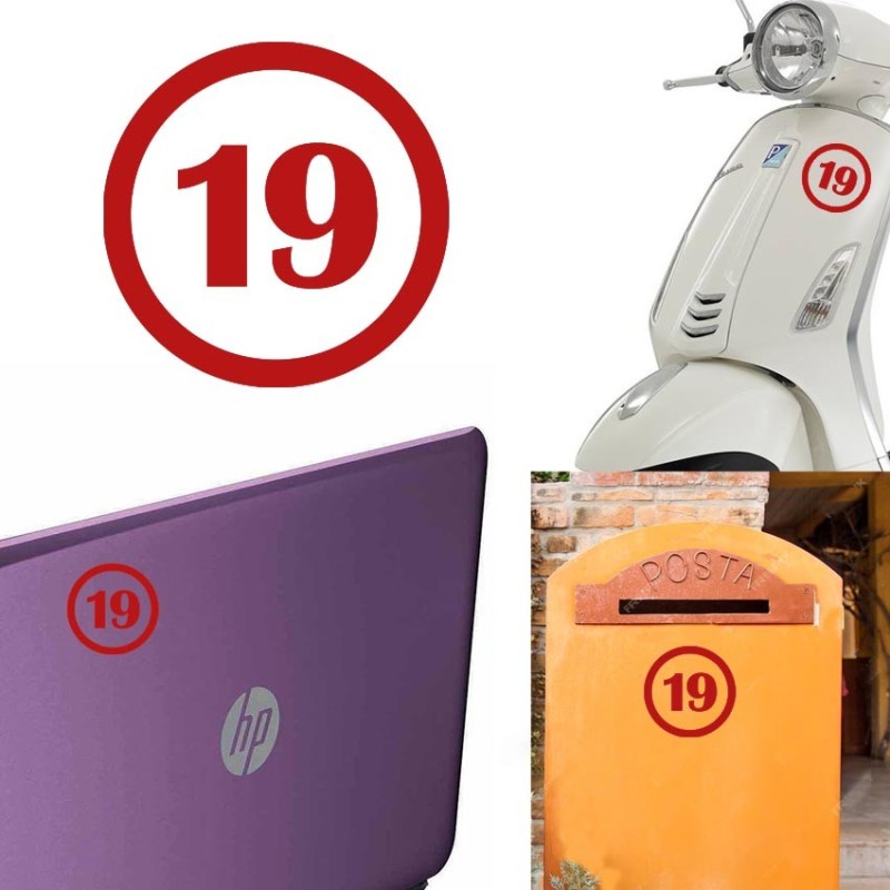 numero plantilla, pegatina de vinilo