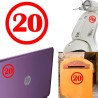 numero 20 versión v1, pegatina de vinilo