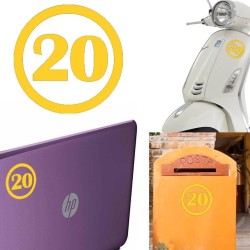 numero 20 versión v1, pegatina de vinilo