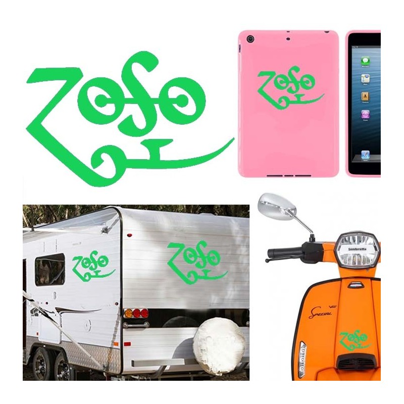 ZOSO, pegatina de vinilo