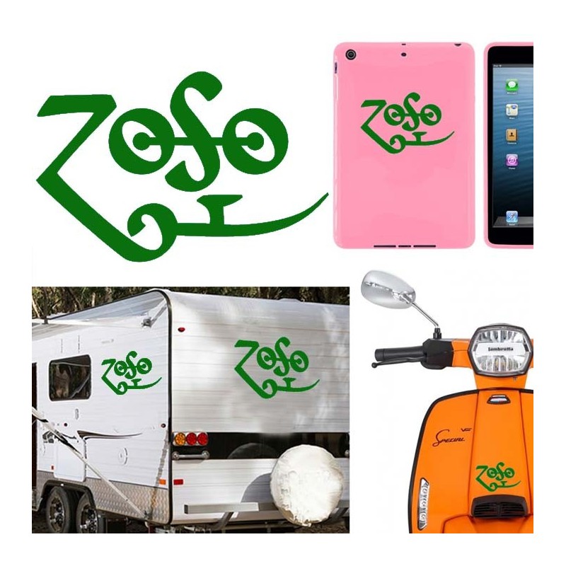 ZOSO, pegatina de vinilo