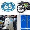 Numereo 65 oval versión v02, pegatina de vinilo