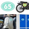 Numereo 65 oval versión v02, pegatina de vinilo