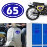 Numereo 65 oval versión v02, pegatina de vinilo