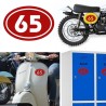 Numereo 65 oval versión v02, pegatina de vinilo