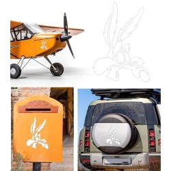 Coyote versión v5, pegatina de vinilo