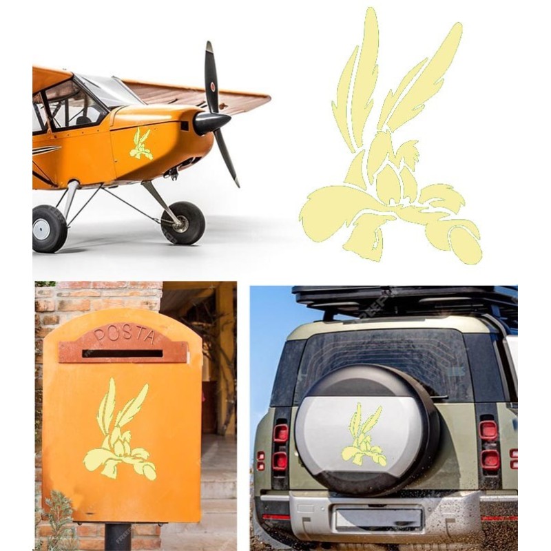 Coyote versión v5, pegatina de vinilo