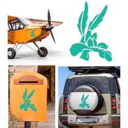 Coyote versión v5, pegatina de vinilo