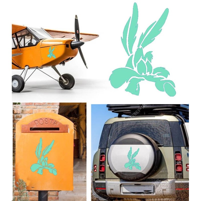 Coyote versión v5, pegatina de vinilo
