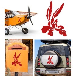 Coyote versión v5, pegatina de vinilo