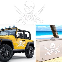 Calavera Pirata, pegatina de vinilo