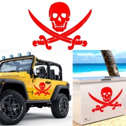 Calavera Pirata, pegatina de vinilo