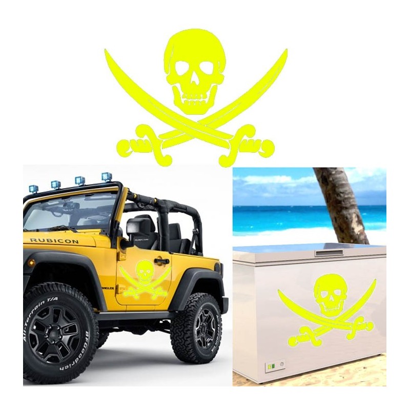 Calavera Pirata, pegatina de vinilo